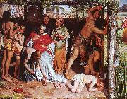 William Holman Hunt A Converted British Family Sheltering a Christian Missionary from the Persecution of the Druids Spain oil painting reproduction
